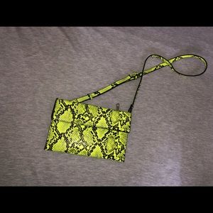 Zara neon animal print bag